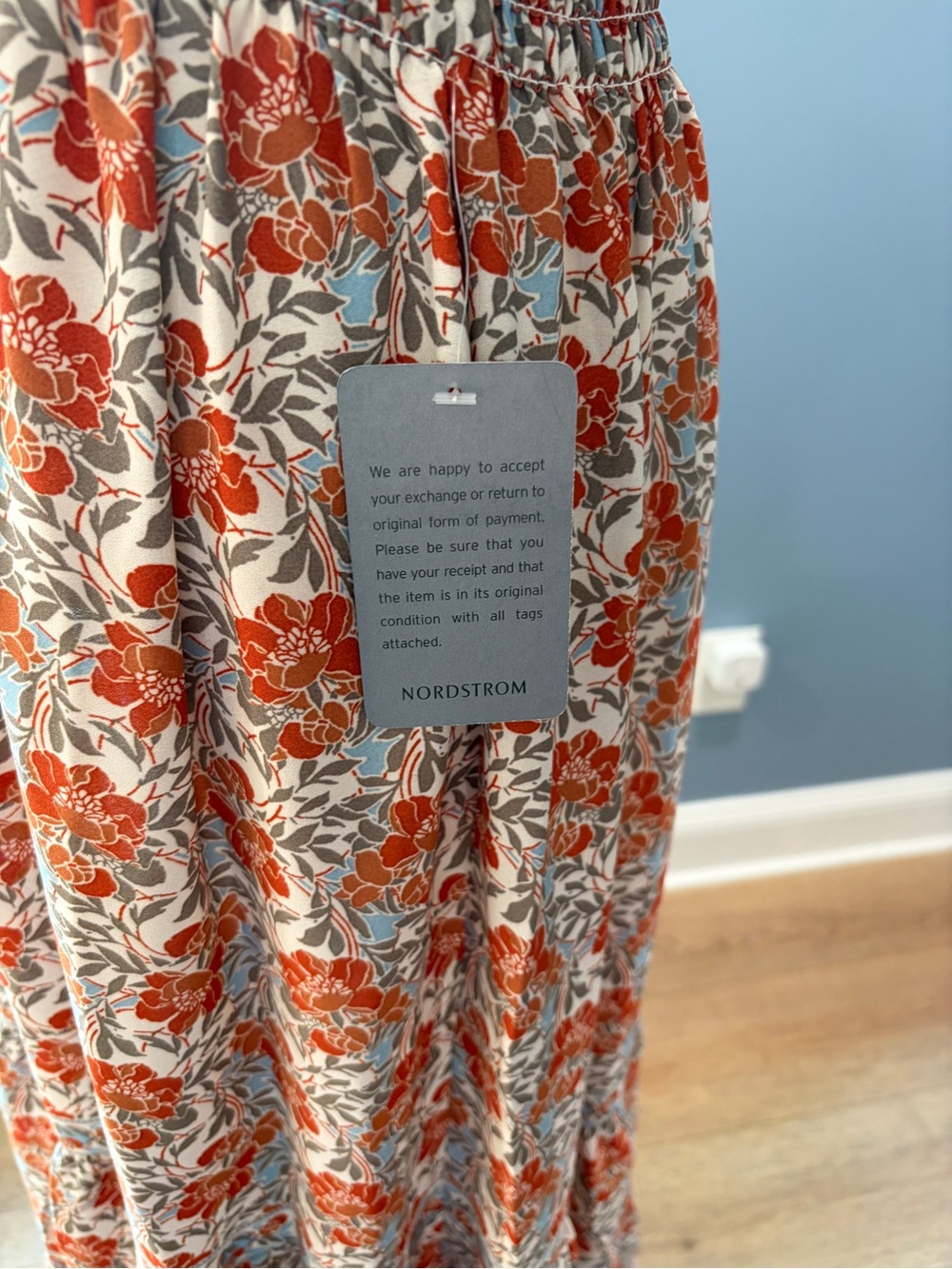Max Studio London Floral Tiered Maxi Dress Smocked Waist NWT Medium - Picture 3 of 10